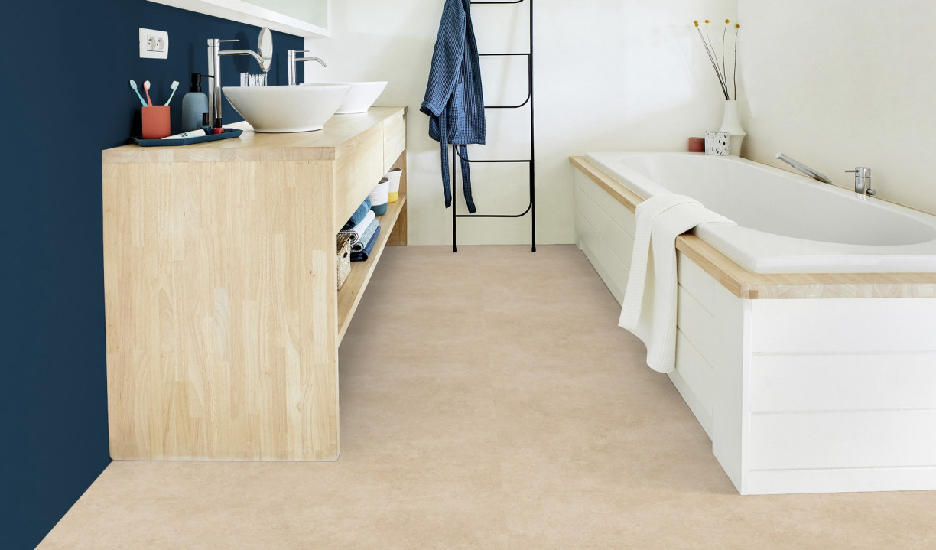 Vinylboden in Betonoptik zum Kleben