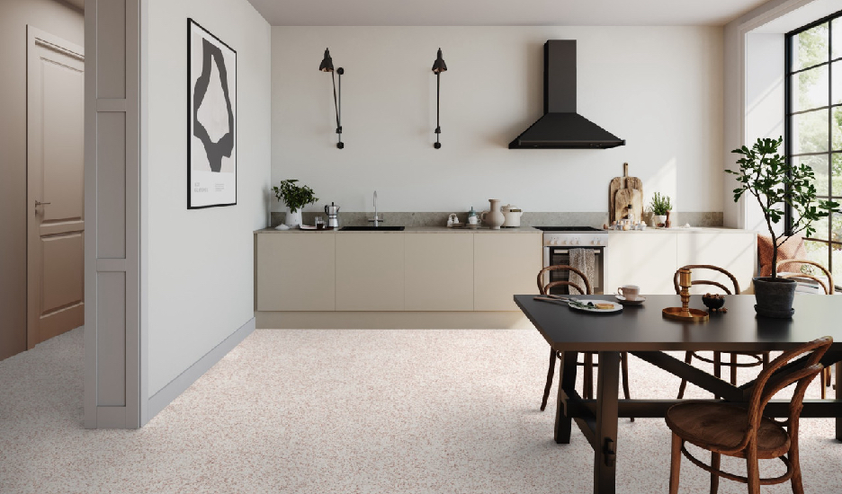 Vinylboden in Terrazzooptik zum Klicken